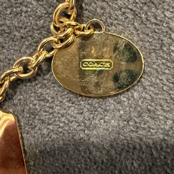 Coach Gold Hangtag Charm Bracelet Bag Charm Extender - Picture 3 of 3
